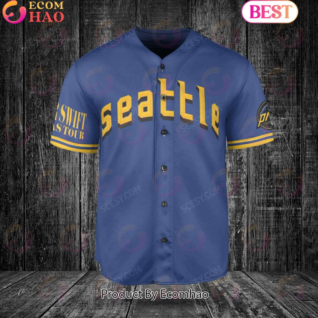 Seattle Mariners Taylor Swift x Seattle Mariners Baseball Jersey B