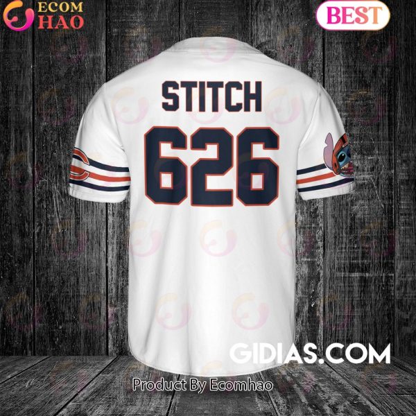 Chicago Bears Lilo And Stitch Baseball Jersey White