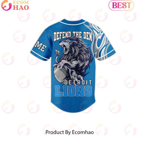 Personalized Detroit Lions Defend The Den Baseball Jersey