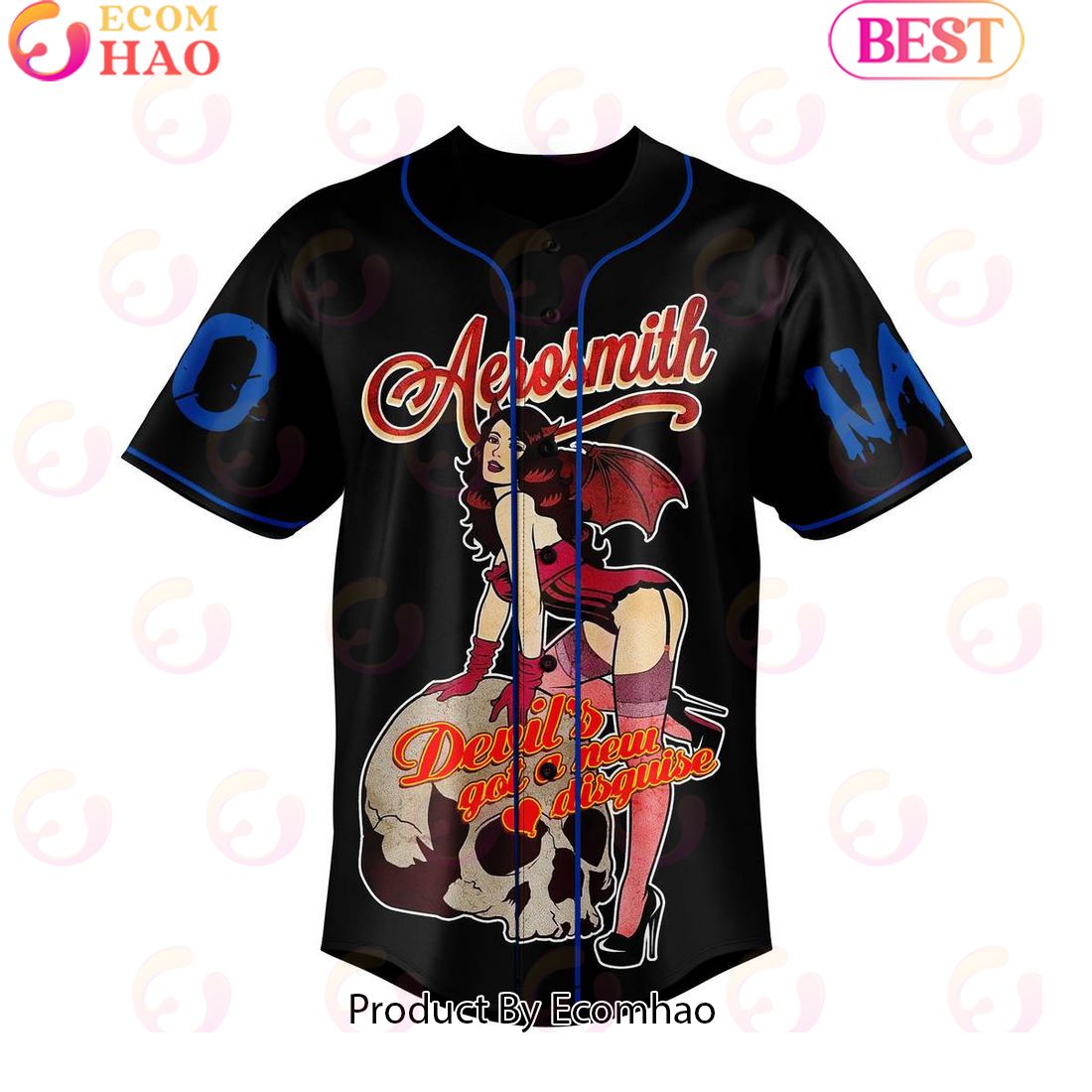 Personalized Devil’s Got a New Disguise Aerosmith Baseball Jersey