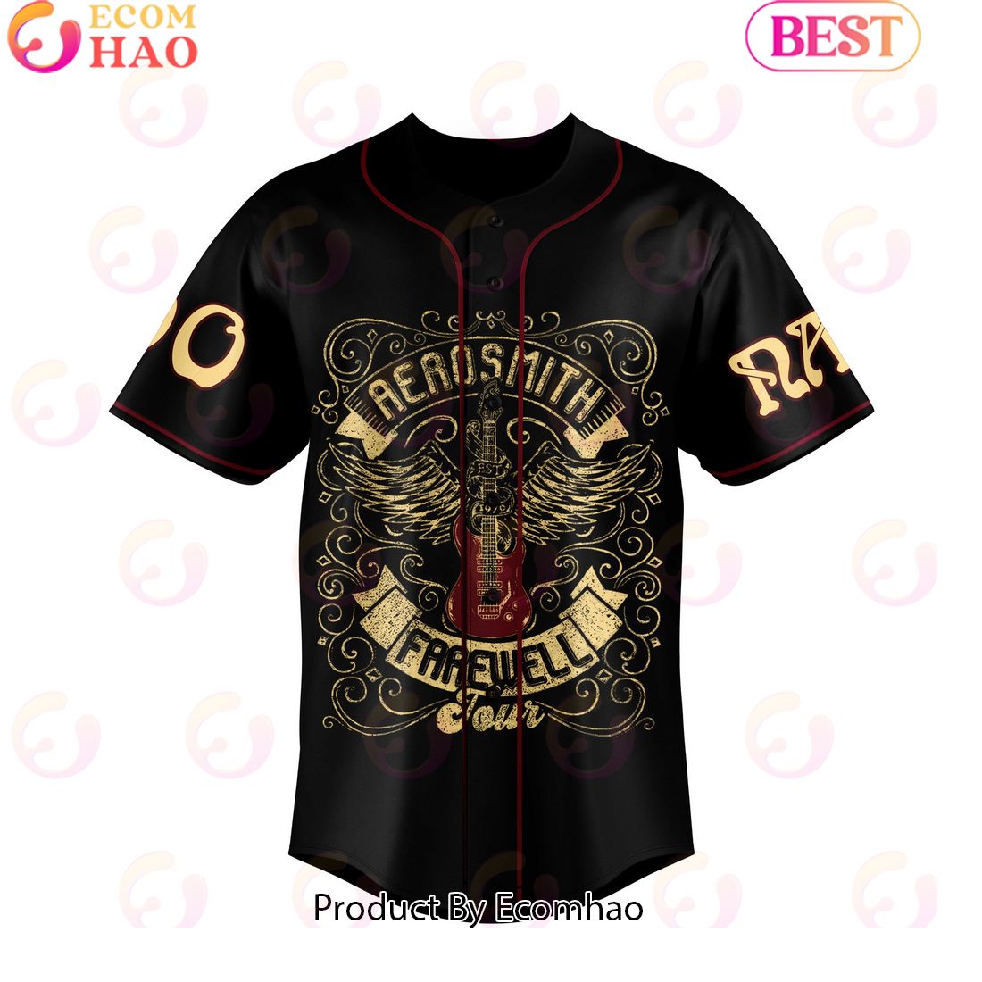 Personalized The Farewell Tour Aerosmith Baseball Jersey