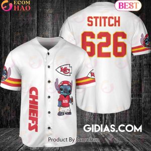 Kansas City Chiefs Lilo And Stitch Baseball Jersey White Kansas City Chiefs Lilo And Stitch Baseball Jersey White