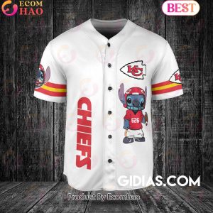 Kansas City Chiefs Lilo And Stitch Baseball Jersey White Kansas City Chiefs Lilo And Stitch Baseball Jersey White