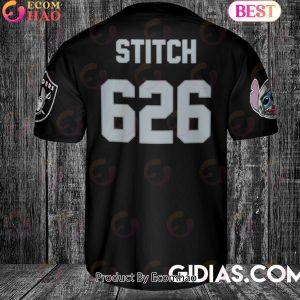 Las Vegas Raiders Lilo And Stitch Baseball Jersey Black