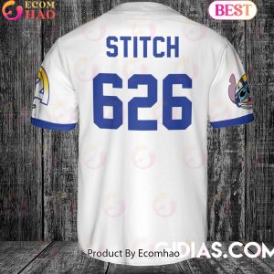 Los Angeles Rams Lilo And Stitch Baseball Jersey White
