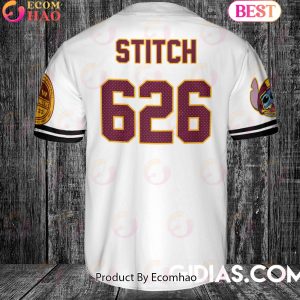 Washington Commanders Lilo And Stitch Baseball Jersey White