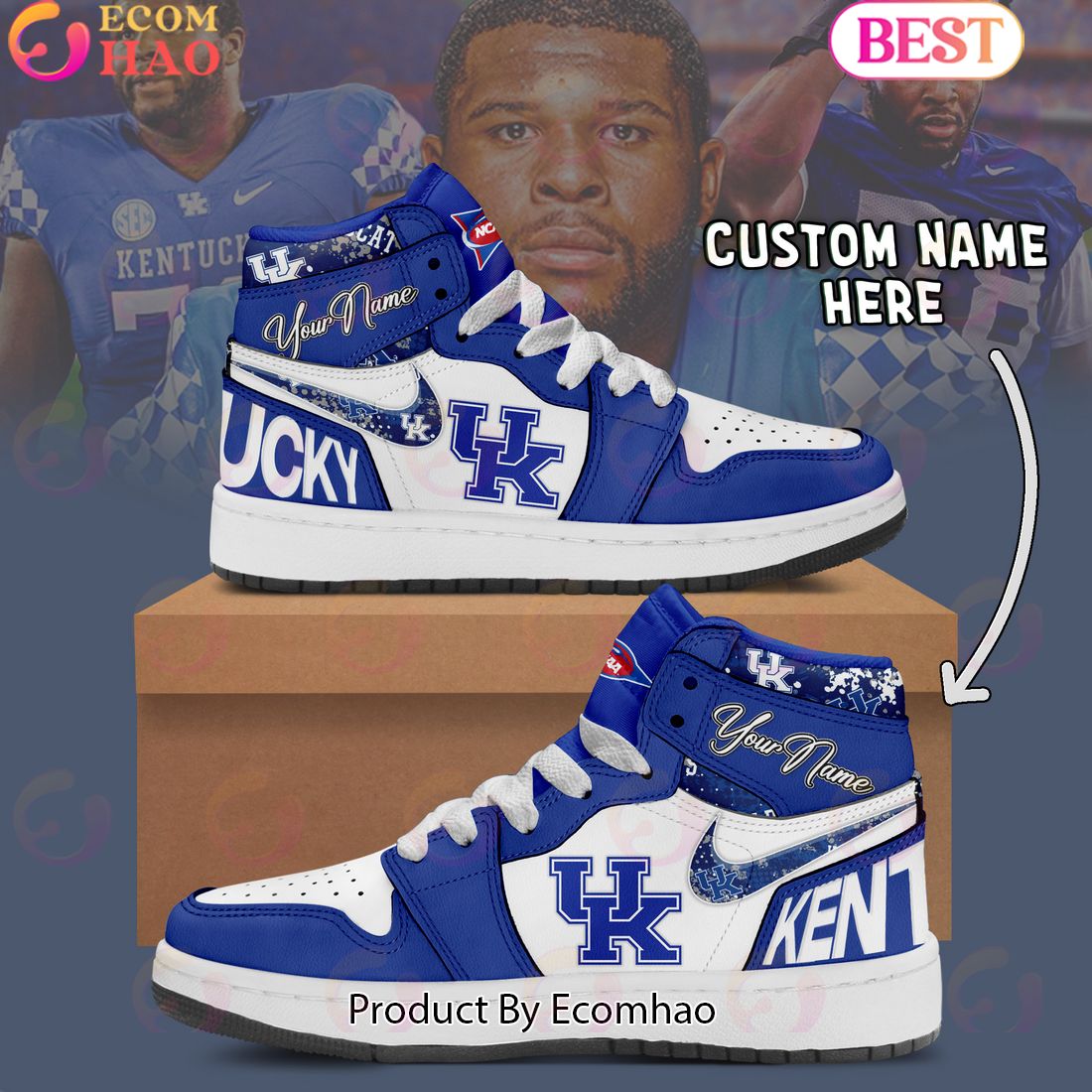 Customize NCAA Kentucky Wildcats  Air Jordan 1 Shoes, Sneaker