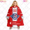 Personalized NL Hockey ZSC Lions Home jersey Style Oodie, Flanket, Blanket Hoodie, Snuggie