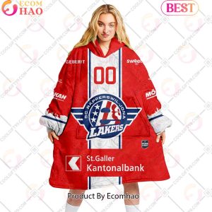 Personalized NL Hockey SCRJ Lakers Home jersey Style Oodie, Flanket, Blanket Hoodie, Snuggie