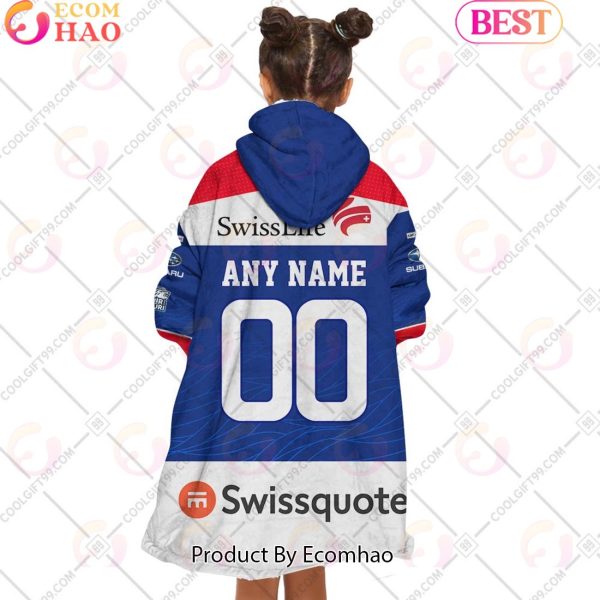 Personalized NL Hockey ZSC Lions Home jersey Style Oodie, Flanket, Blanket Hoodie, Snuggie