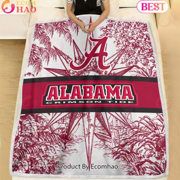 NCAA Alabama Crimson Tide Classic Pattern Fleece Blanket