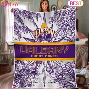 NCAA Albany Great Danes Classic Pattern Fleece Blanket