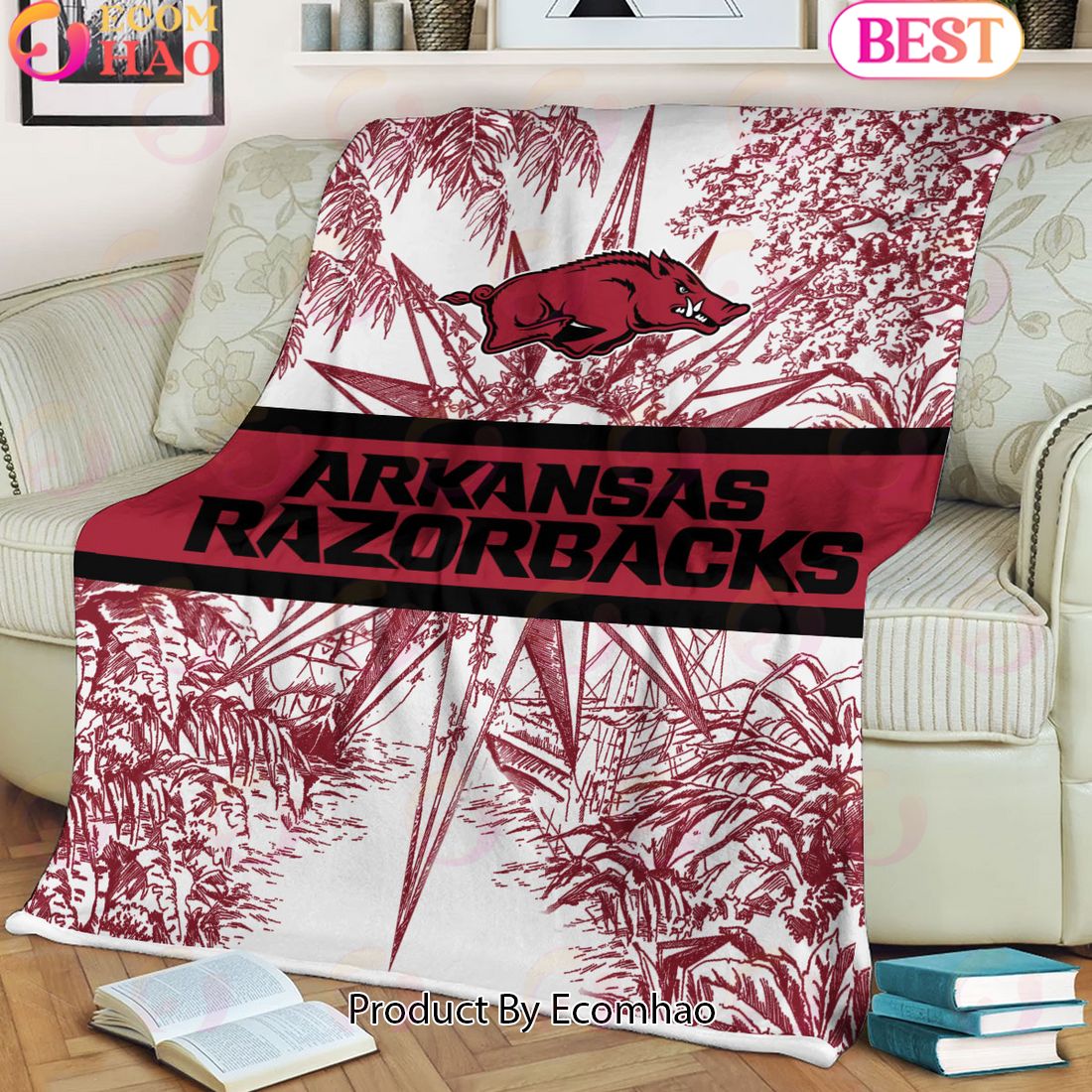 NCAA Arkansas Razorbacks Classic Pattern Fleece Blanket