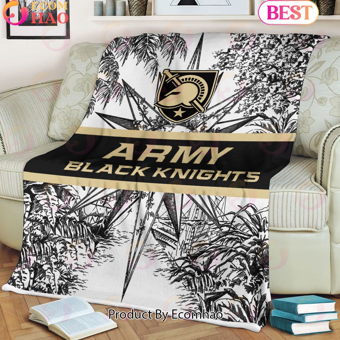 NCAA Army Black Knights Classic Pattern Fleece Blanket