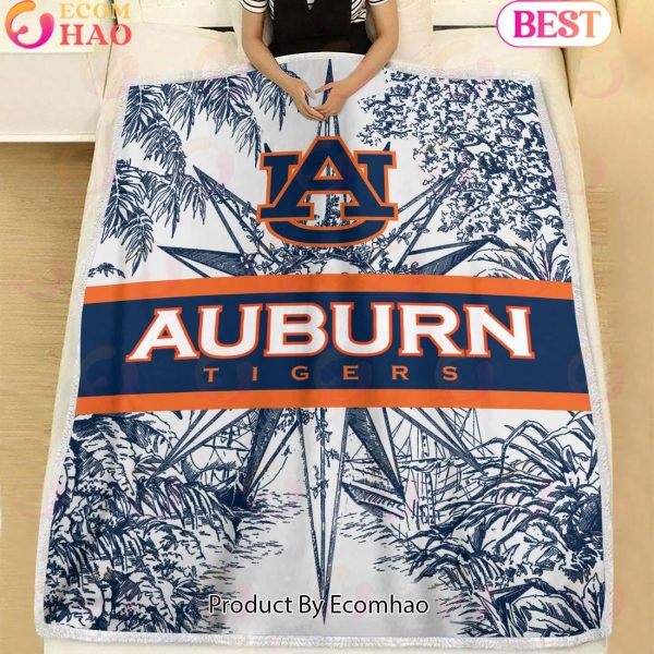 NCAA Auburn Tigers Classic Pattern Fleece Blanket
