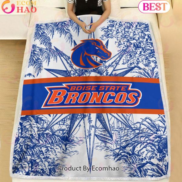 NCAA Boise State Broncos Classic Pattern Fleece Blanket