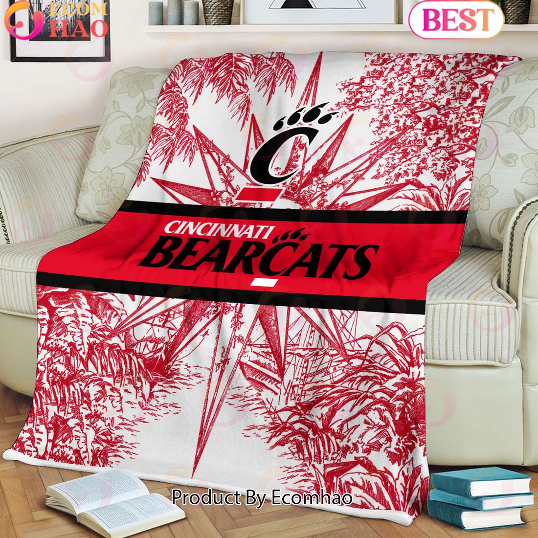 NCAA Cincinnati Bearcats Classic Pattern Fleece Blanket