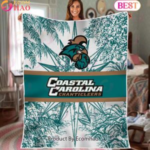 NCAA Coastal Carolina Chanticleers Classic Pattern Fleece Blanket