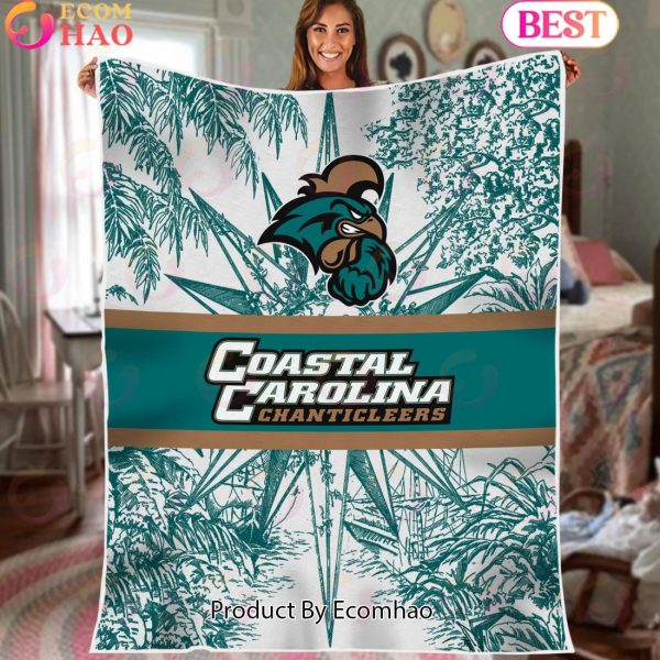 NCAA Coastal Carolina Chanticleers Classic Pattern Fleece Blanket