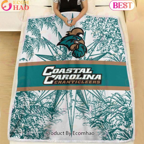 NCAA Coastal Carolina Chanticleers Classic Pattern Fleece Blanket