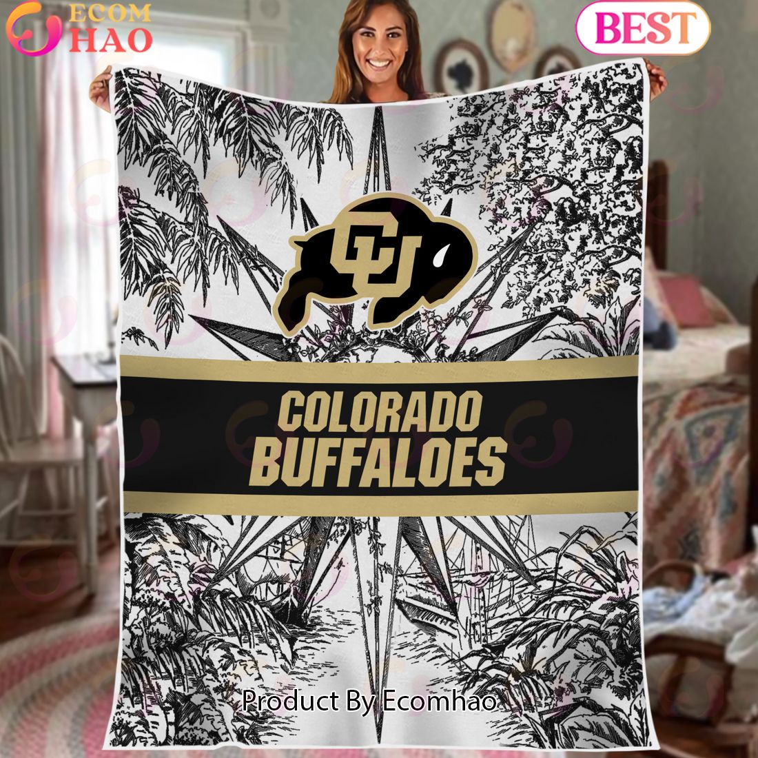 NCAA Colorado Buffaloes Classic Pattern Fleece Blanket