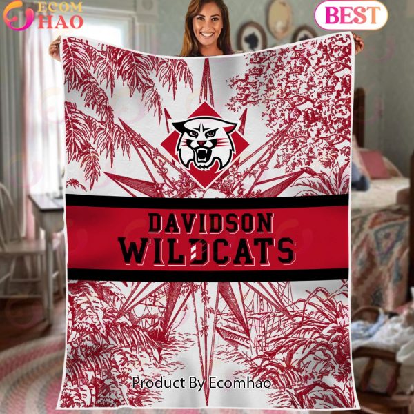 NCAA Davidson Wildcats Classic Pattern Fleece Blanket
