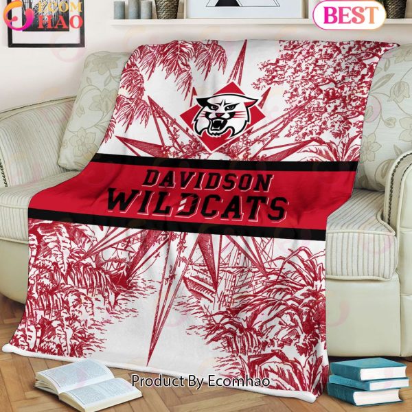 NCAA Davidson Wildcats Classic Pattern Fleece Blanket