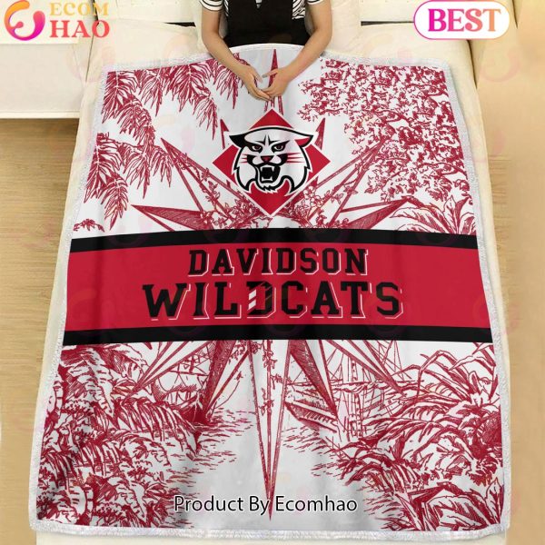 NCAA Davidson Wildcats Classic Pattern Fleece Blanket