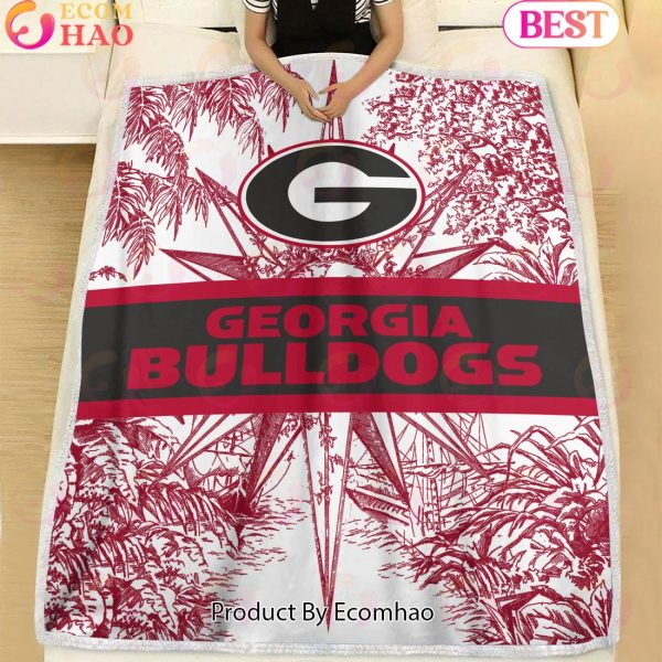 NCAA Georgia Bulldogs Classic Pattern Fleece Blanket