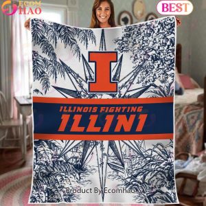 NCAA Illinois Fighting Illini Classic Pattern Fleece Blanket