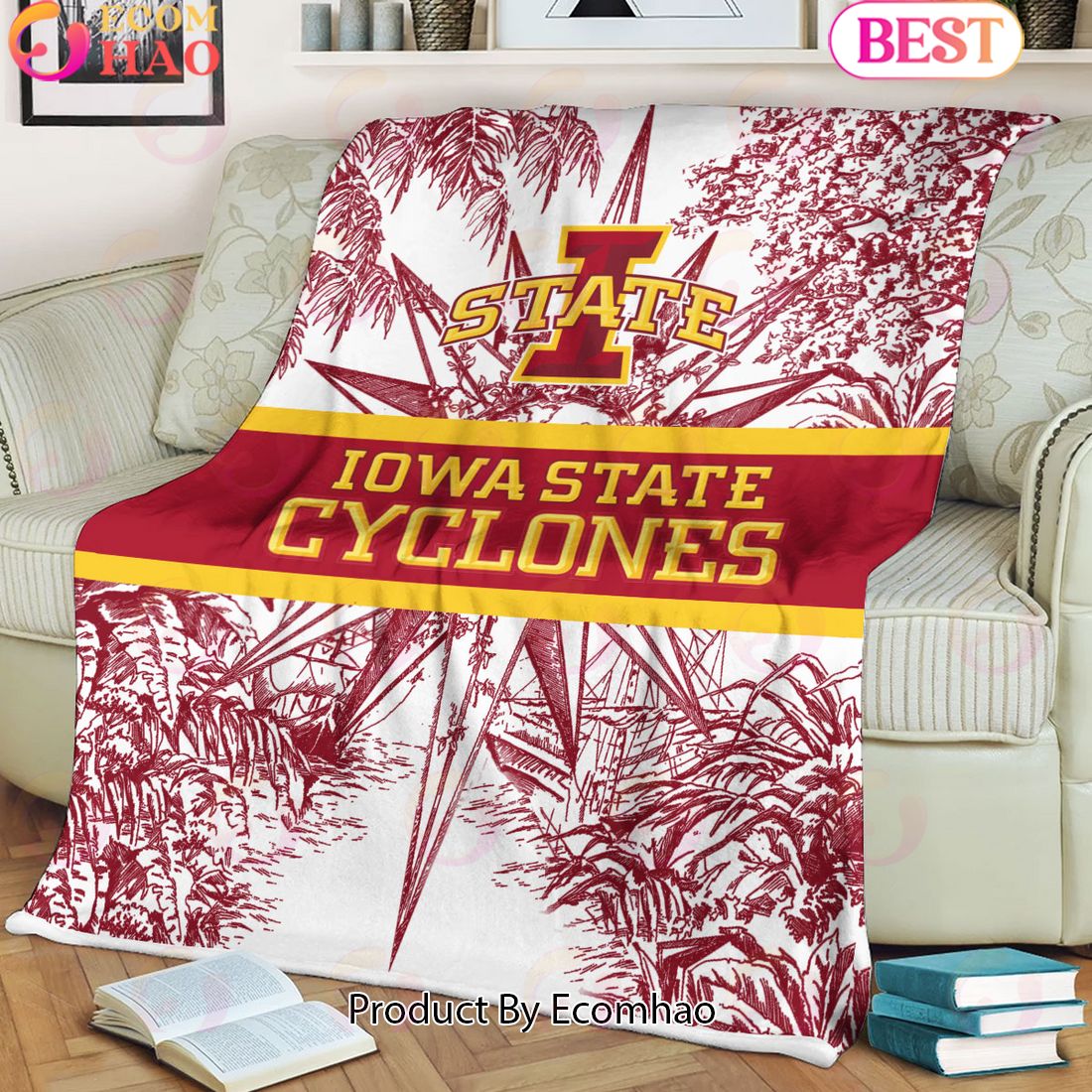 NCAA Iowa State Cyclones Classic Pattern Fleece Blanket