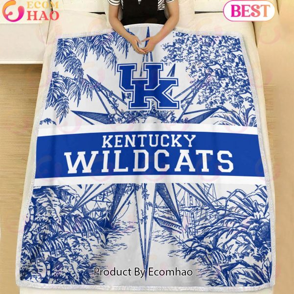NCAA Kentucky Wildcats Classic Pattern Fleece Blanket