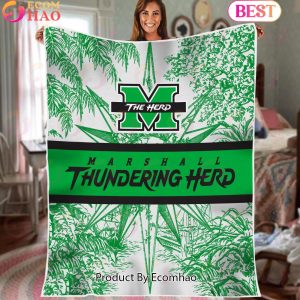 NCAA Marshall Thundering Herd Classic Pattern Fleece Blanket