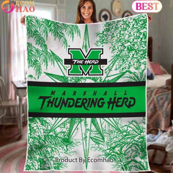 NCAA Marshall Thundering Herd Classic Pattern Fleece Blanket