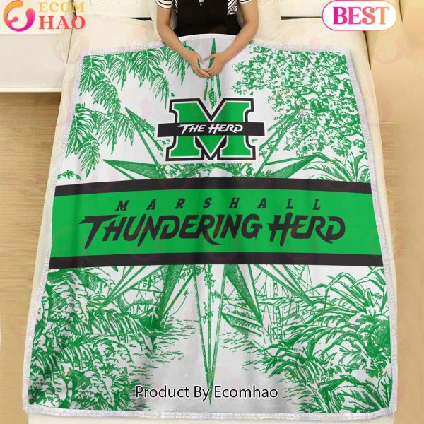 NCAA Marshall Thundering Herd Classic Pattern Fleece Blanket