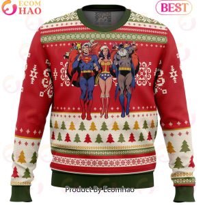 Batman superman Wonder woman Meme Ugly Christmas Sweater