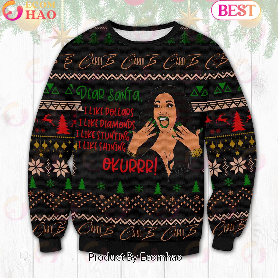 Cardi B Meme Meme Ugly Sweater