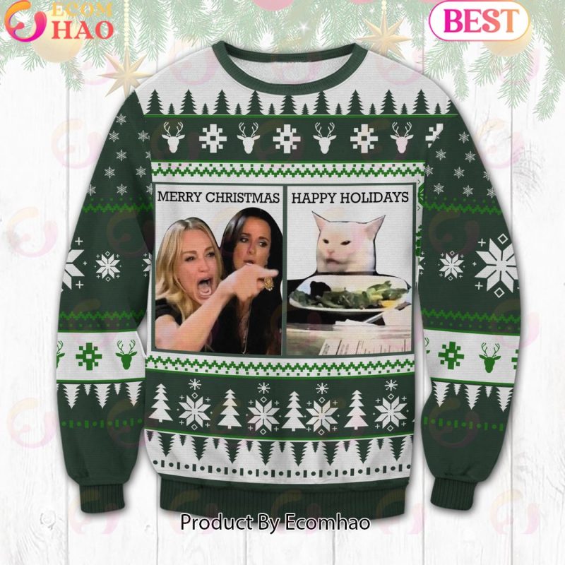 Cat Meme Christmas Meme Ugly Sweater - Ecomhao Store