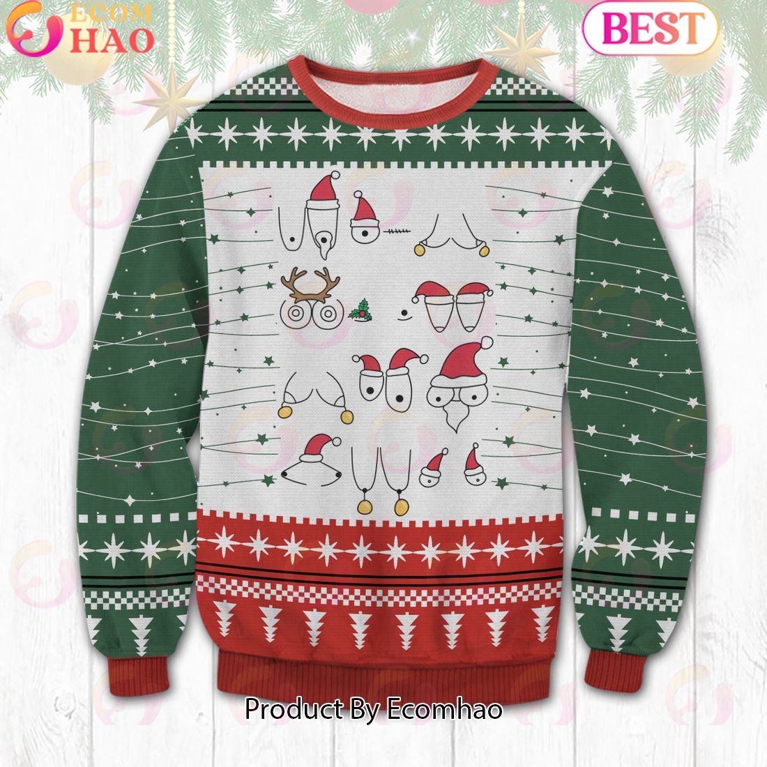 Funny Christmas Tities Meme Ugly Sweater