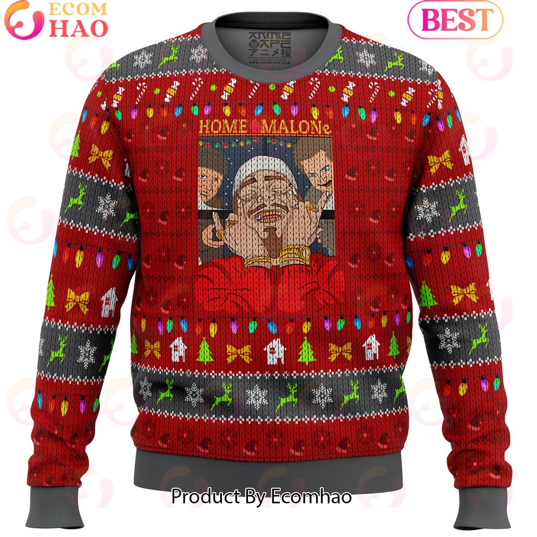 Home Malone Meme Meme Ugly Christmas Sweater