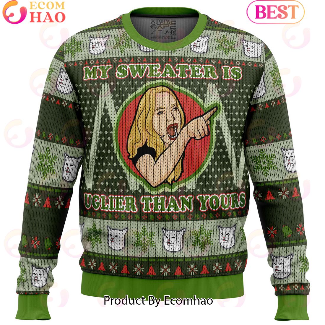 Laughing Leo DiCaprio Meme Meme Ugly Christmas Sweater