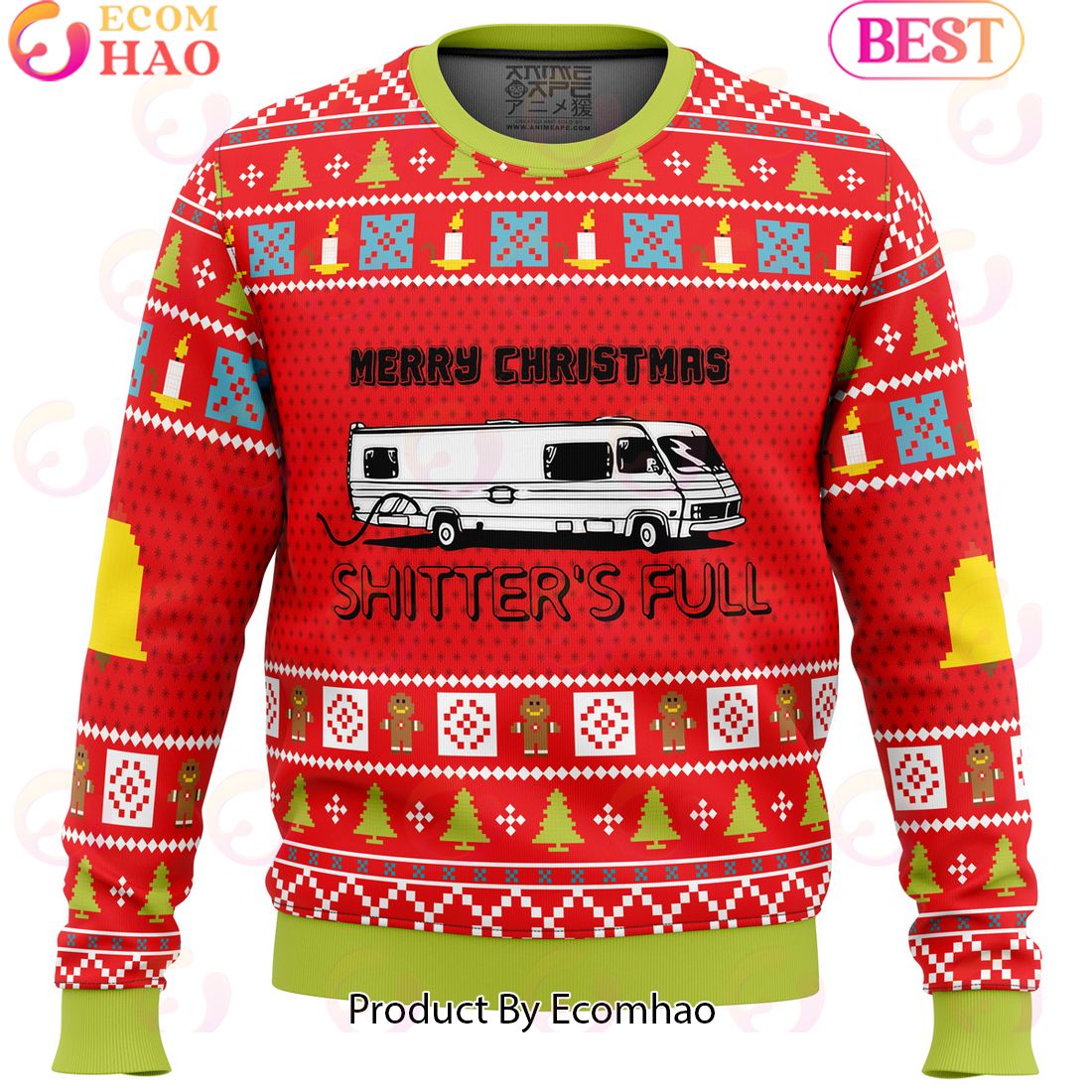 Merry Christmas Shitter’s Full Meme Ugly Christmas Sweater