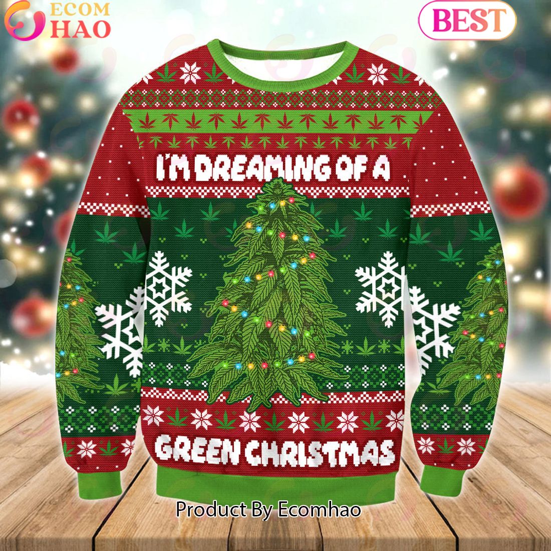 Merry Kushmas Weed Ugly Christmas Sweater