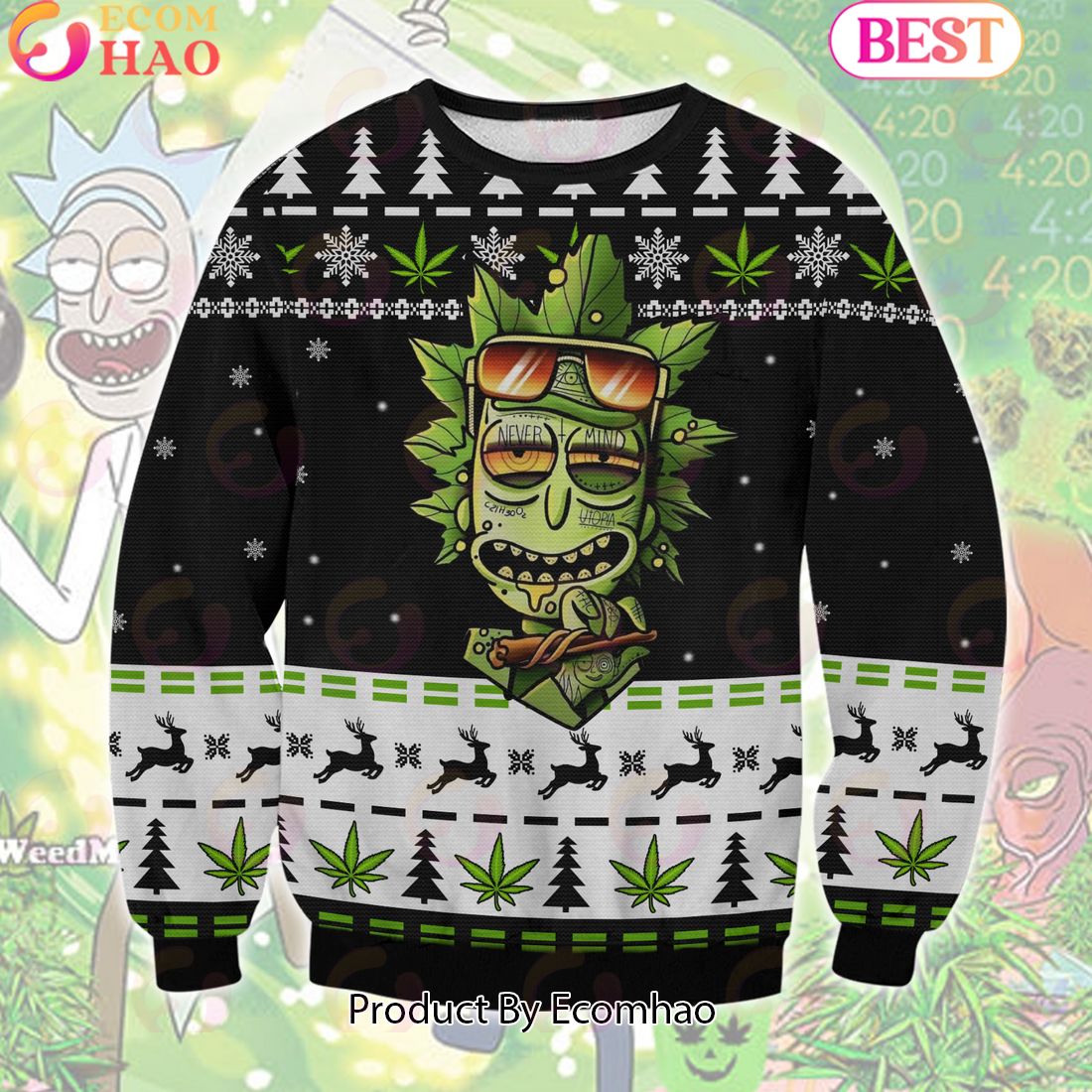 Marijuana Rick Ugly Sweater