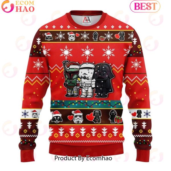 Red Star Wars Christmas 3D Ugly Sweater