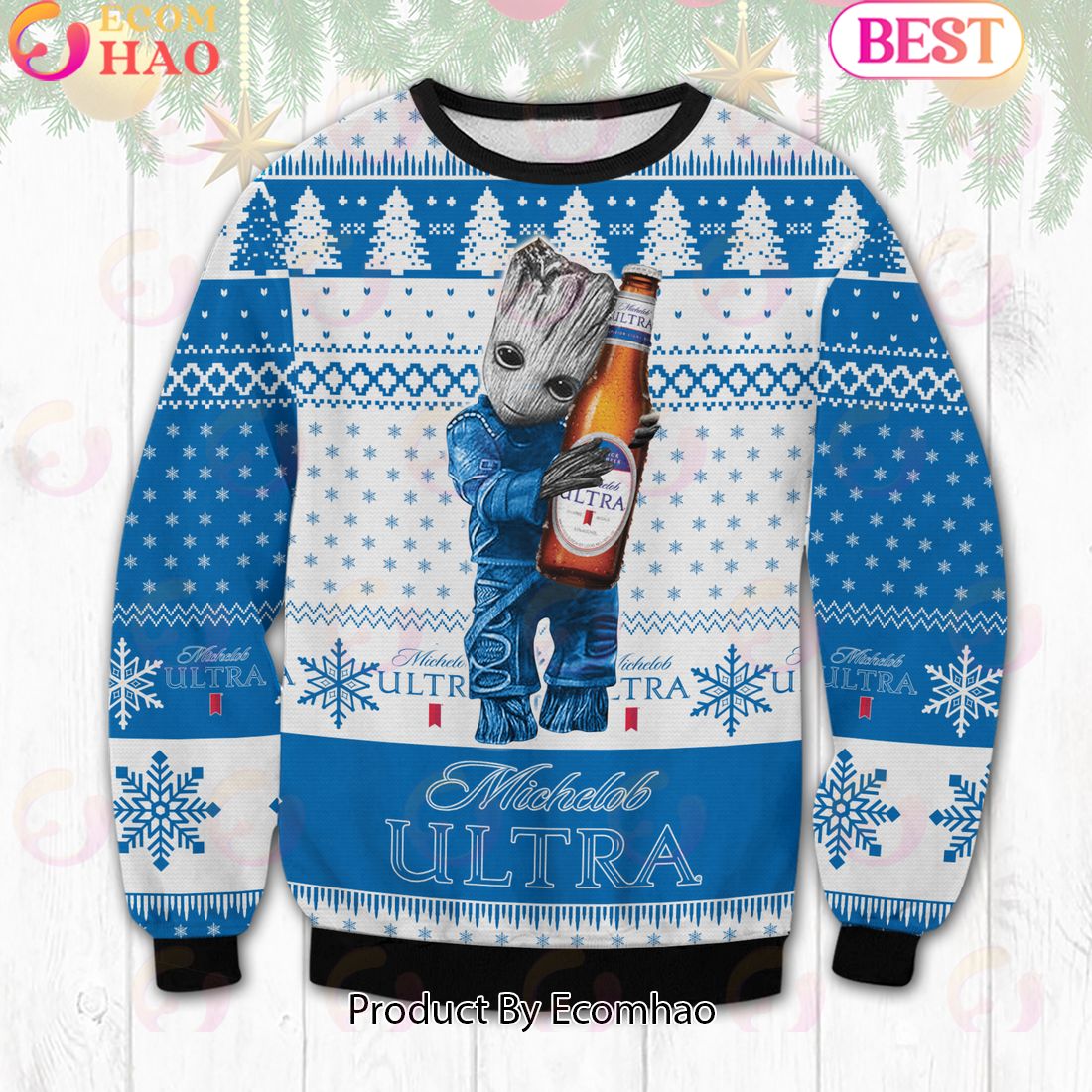 Michelob Ultra Groot Ugly Sweater