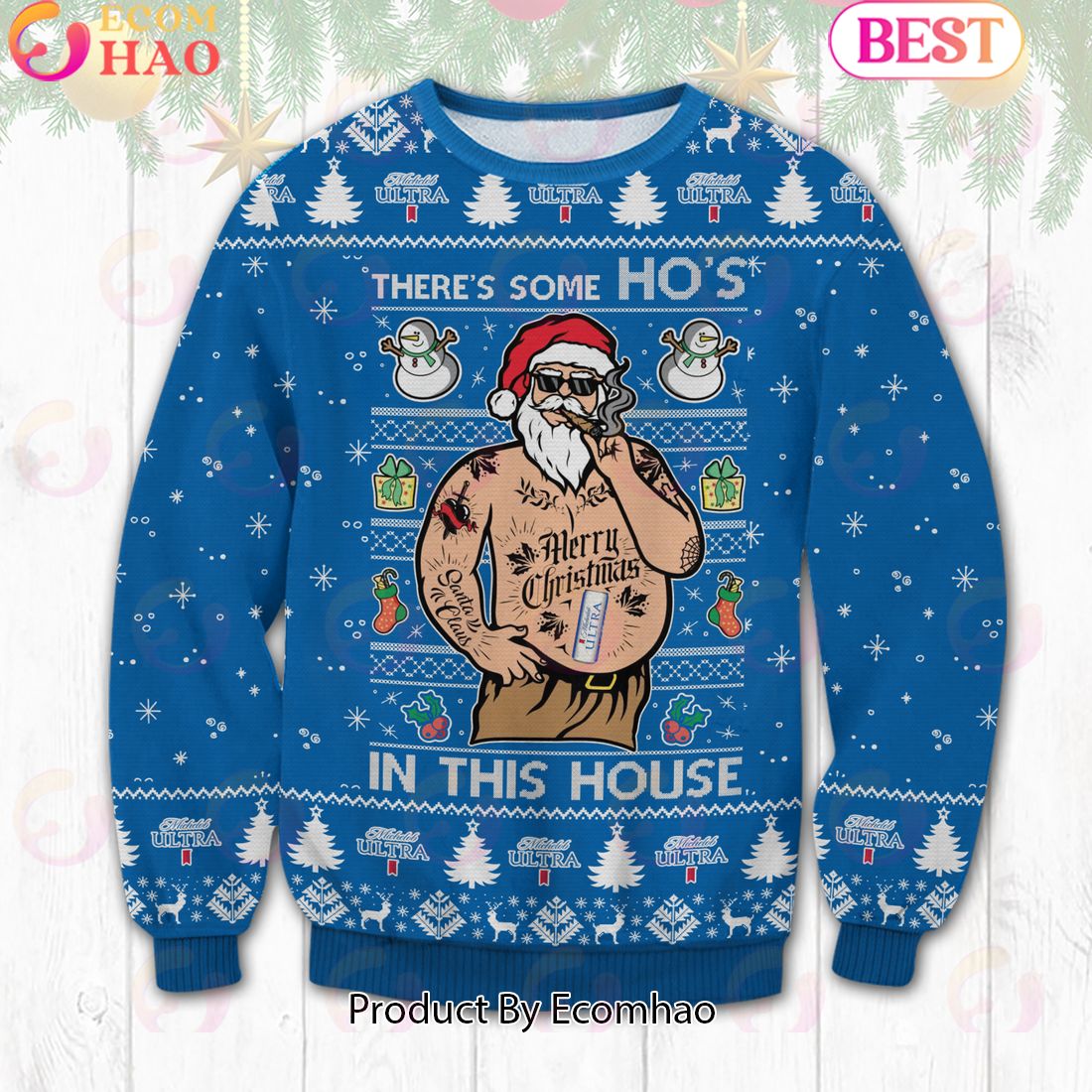 Michelob Ultra Santa Ugly Sweater