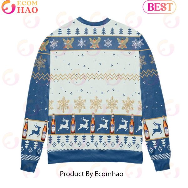 Michelob ULTRA Snowflake Reindeer Pattern Ugly Christmas Sweater – All Over Print 3D Sweater