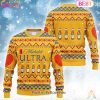 Ain’t No Laws When You’re Drinking Michelob Ultra With Claus Ugly Christmas Sweater – All Over Print 3D Sweater – Black Blue