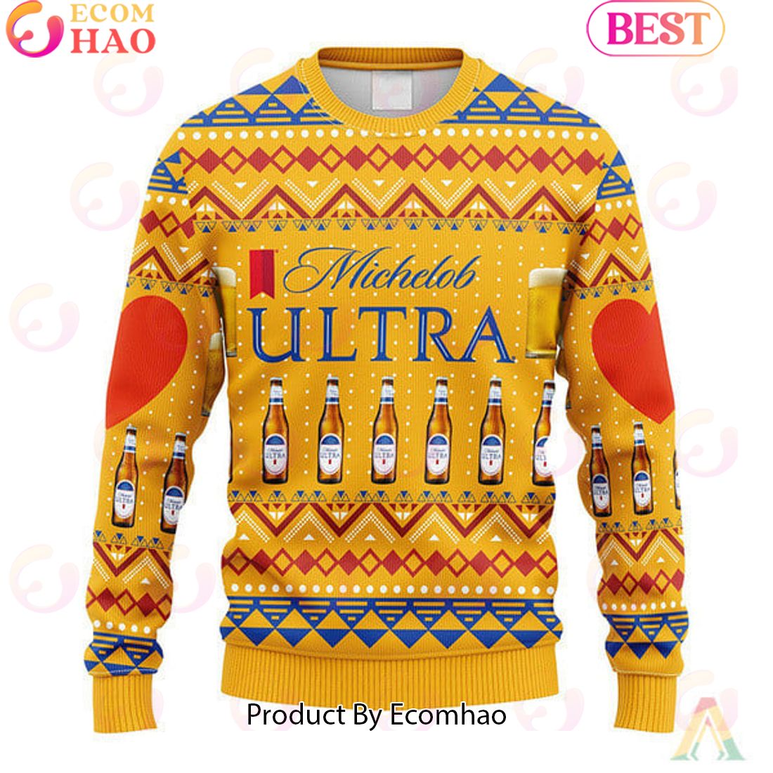 Novelty Michelob ULTRA Christmas Ugly Sweater